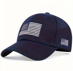 American Flag Embroidered Low Profile Baseball Cap US Flag Hat Adjustable